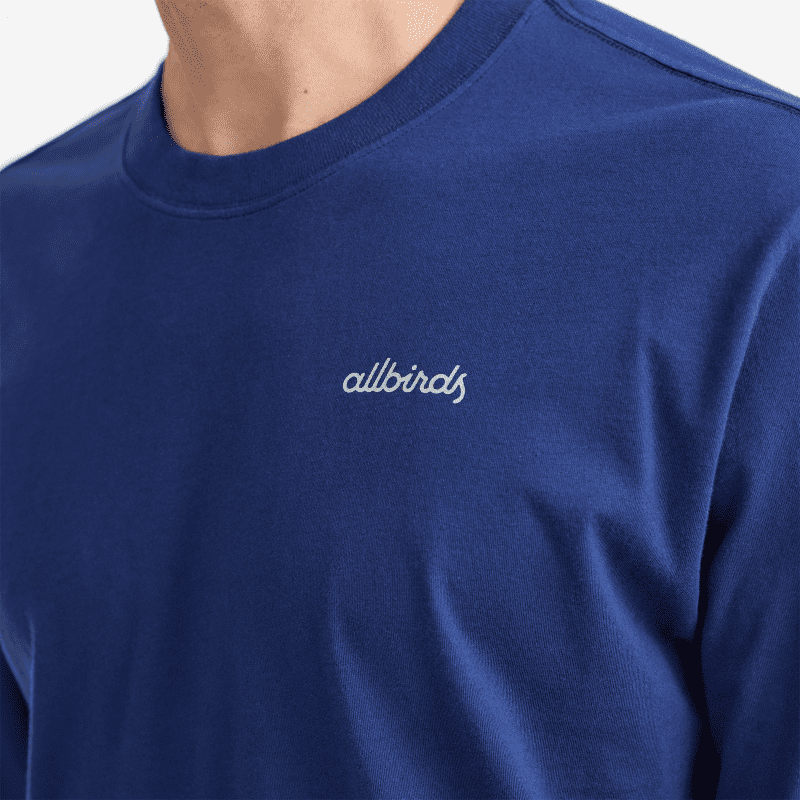 Allgood Cotton LS Logo Tee Deep Navy M 0201